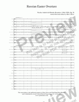 page one of Rimsky-Korsakov - Russian Easter Overture