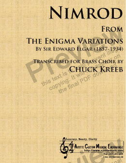 page one of Elgar - Nimrod from Enigma Variations