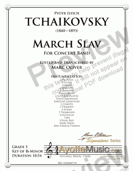 page one of Tchaikovsky - March Slav