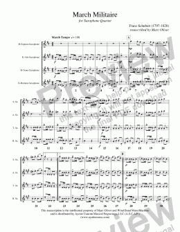 page one of Schubert - Marche Militaire