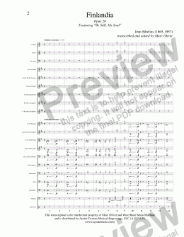 page one of Sibelius - Finlandia