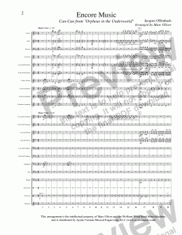 page one of Offenbach - Encore Music (Concert Band)