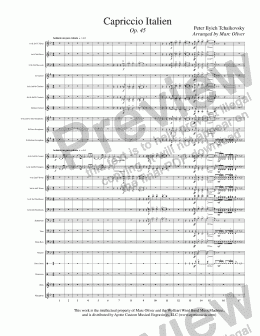 page one of Tchaikovsky - Capriccio Italien