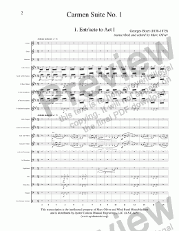 page one of Bizet - Carmen Suite No. 1