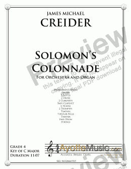 page one of Creider - Solomons Colonnade for Orchestra