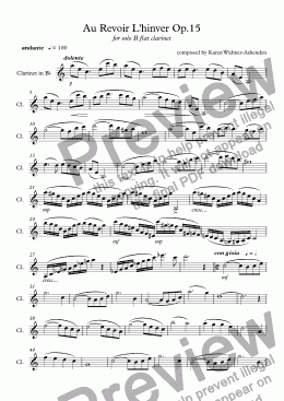 page one of Au Revoir L'hinver Op.15