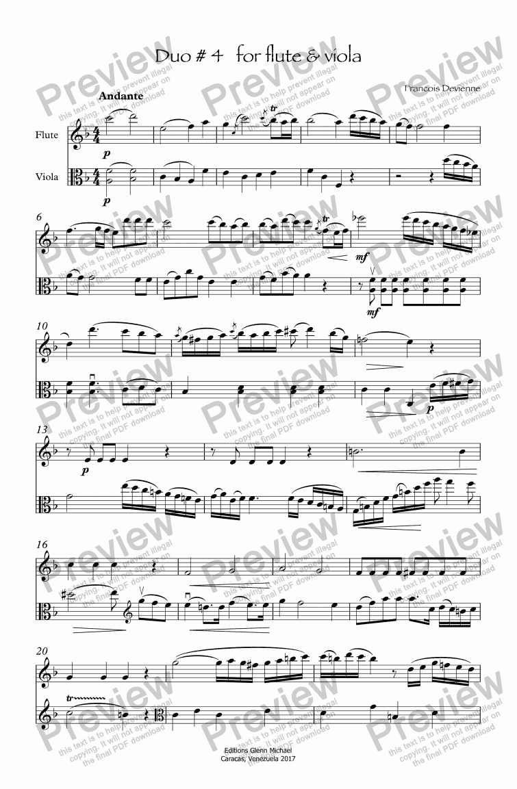 Duo 4 For Flute Viola Download Sheet Music Pdf File