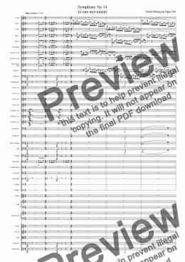 page one of Symphony No 14 in one movement