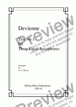 page one of Devienne Trio No. 1