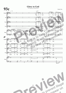 page one of Glory to God (Organ SATB)