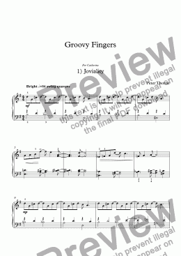 page one of Groovy Fingers  12 short piano pieces