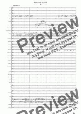 page one of Symphony No 115 4th movt.