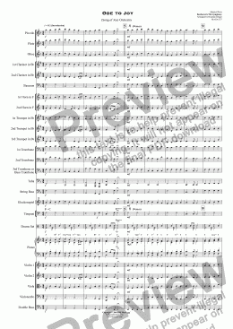 page one of Ode to Joy    (Song of Joy) Orchestra