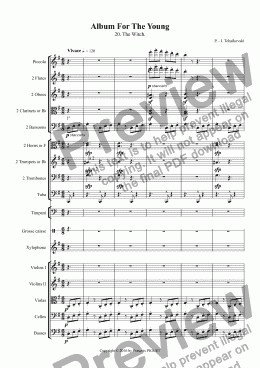page one of TCHAIKOVSKI: Album For The Young / 20. The Witch.