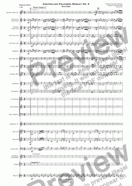 page one of Australian Folksong Medley No. 5 - Brass Band 
