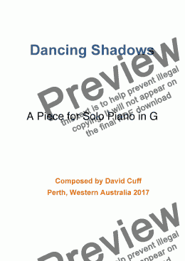 page one of Dancing Shadows
