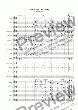 page one of TCHAIKOVSKI: Album For The Young / 12. Russian Song.