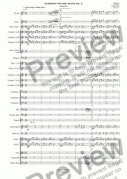 page one of NURSERY RHYME SUITE No. 2 - Orchestra 