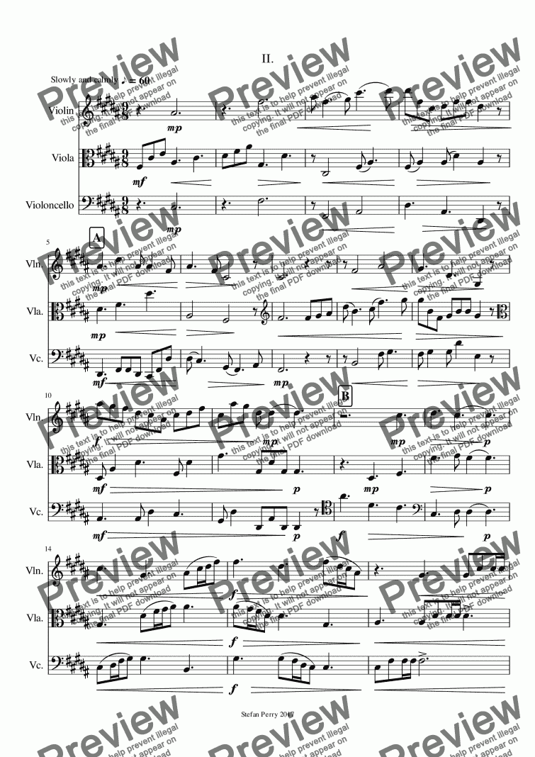 page one of String Trio in F(II)