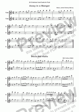 page one of 20 Favourite Christmas Carols for Flute Duet