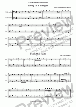 page one of 20 Favourite Christmas Carols for Cello Duet