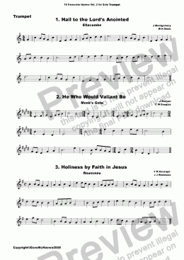 page one of 16 Favourite Hymns Vol.2 for solo Trumpet and Piano