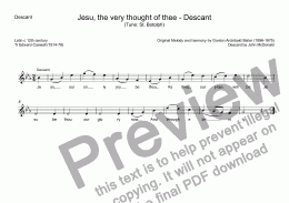 page one of Descant for Jesu, the very thought of thee