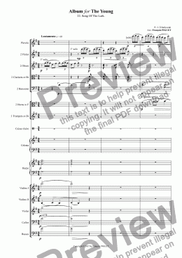 page one of TCHAIKOVSKI: Album for The Young / 22. Song Of The Lark.