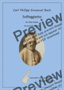 page one of Solfeggietto for Solo Guitar