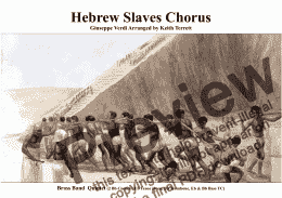 page one of Hebrew Slaves Chorus from Nabucco for Brass Band Quintet
