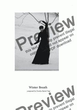 page one of Winter breath, composed by Orsolya Bartoš Vági