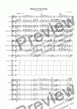 page one of TCHAIKOVSKI: Album For The Young / 13. Peasant prelude