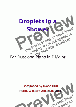 page one of Droplets in a Shower