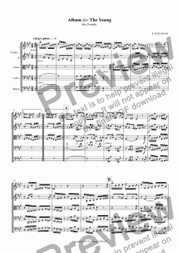 page one of SCHUMANN: Album for The Young / 40a. Prelude.