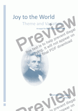 page one of Joy to the World - Theme and Variations