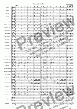 page one of Grande Tarantelle (arr. for piano & wind orchestra)