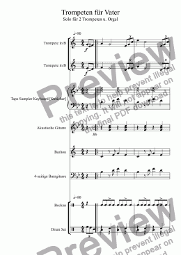 page one of Trompeten für Vater