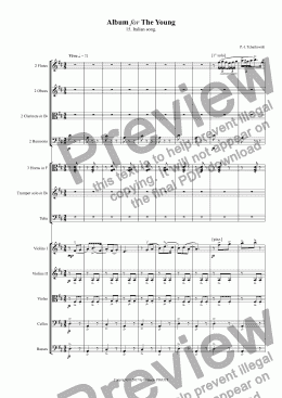 page one of TCHAIKOVSKI: Album for The Young / 15. Italian Song.
