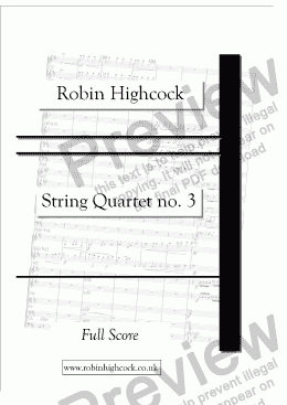 page one of String Quartet no. 3