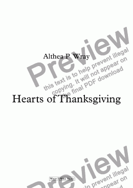 page one of Hearts of  Thanksgiving 