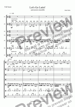 page one of Let's Go Latin 2 - Full Score