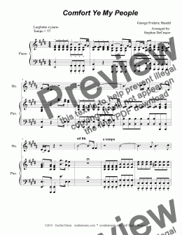 page one of Comfort Ye My People (for French Horn)