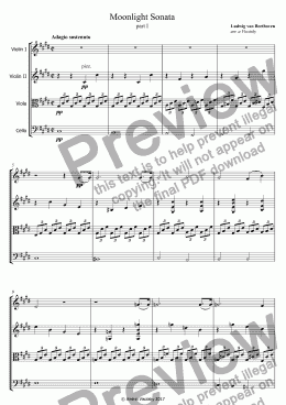 page one of Moonlight Sonata