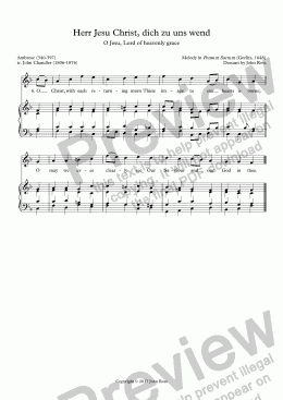 page one of Herr Jesu Christ, dich zu uns wend (Isometric) (O Jesus, Lord of heavenly grace) - Descant