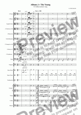 page one of SCHUMANN: Album for The Young / 36. Italian mariners' song.