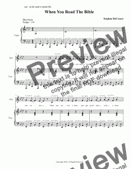 page one of Bible Rock (Piano/Vocal Score)