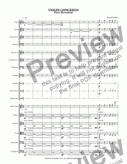 page one of Violin Concerto (violin & orchestra)