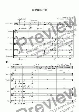 page one of Elgar - Cello Concerto I - II mov.