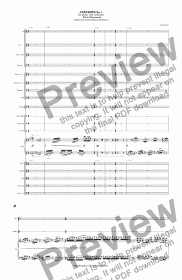 page one of Concerto No. 1 (piano & orchestra)