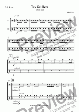 page one of Toy Soldiers REVISED - Full Score